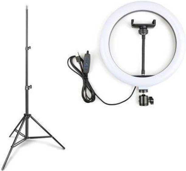 Wrapo 10 Inch Ring Light With Tripod Stand In 3 Modes Adjustable Light Dimmable Light For smartphone Ring Flash