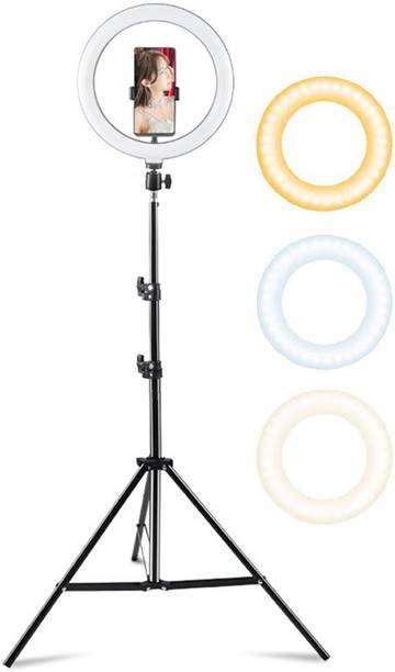 JAMMY ZONES Big Selfie Ring Light 10" with 7ft Tripod Stand for video,Reels Studio J96 Ring Flash