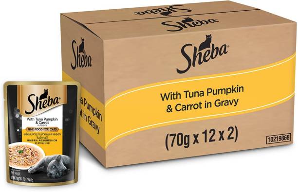 Sheba Rich Premium Tuna, Vegetable 1.68 kg (24x0.07 kg) Wet Adult Cat Food