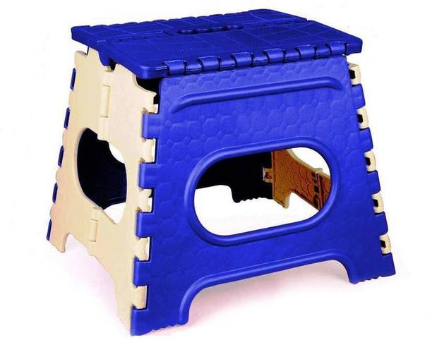 Gambit 12 Inch Plastic Folding Step Stool for Kids and Adults with Handle (Multicolor) Stool