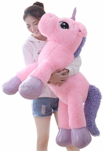 eston Big Size Funny Unicorn Stuffed Animal Plush Toy Made in India - 100 cm