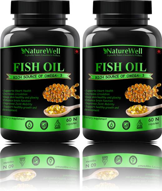 Naturewell Ultra Fish Oil (Triple Strength) 1000Mg Omega 3 Green(120 capsules)(Pack of 2)