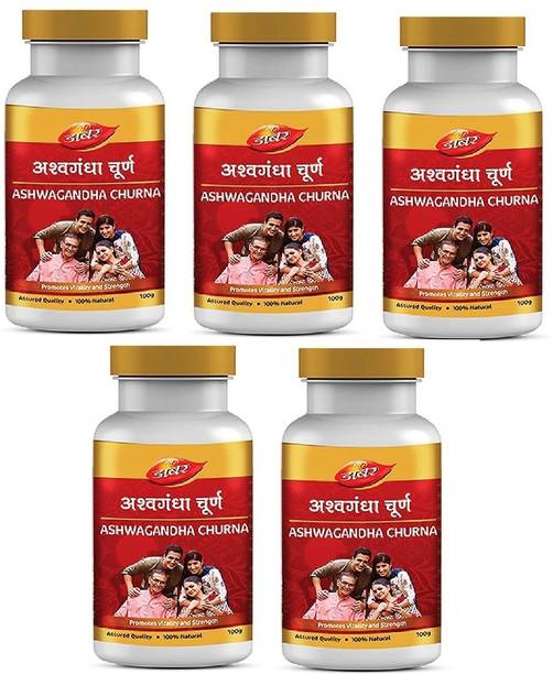 Dabur Ashwagandha Churna for Stamina & Energy (Pack of 5)