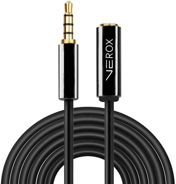 VEROX AUX Cable 6 m 3.5 mm TRRS 6 Meter Male To Female Aux Extension Cable
