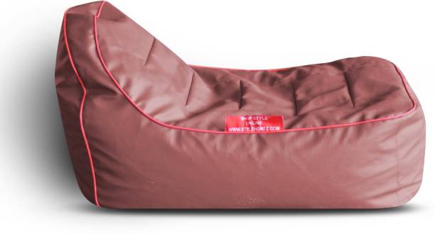 STYLE HOMEZ Solid PU Leatherette L Lounger Kid Bean Bag