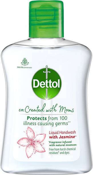 Dettol & Moms Jasmine Handwash Fliptop bottle, 200ml Hand Wash Bottle
