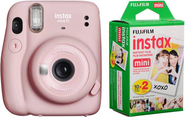FUJIFILM Instax Mini 11 Blush Pink with Twin Pack Instant Camera