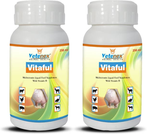VETENEX Vitamin H for Cattle, Poultry, Sheep & Livestock Animals (250ml x 2) Combo - Pack of 2 Pet Health Supplements