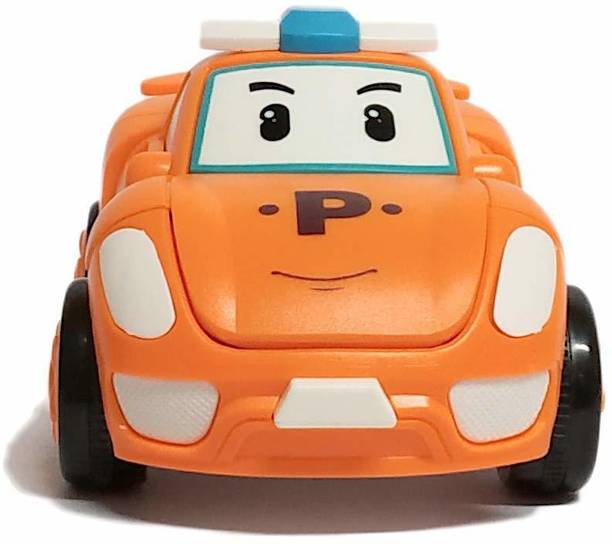 Rudransh Collections Pull Push Back Action Robot Car Toy for Kids, Transformer