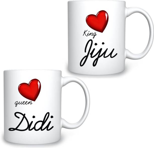 ADITI Designs Red Heart Didi jiju Ceramic Coffee Mug