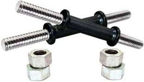 KORBAX Dumbbell Rod Of 14inch With Nuts , Dumbbell Rod For Weight Lifting Bar Gym Weight Lifting Bar