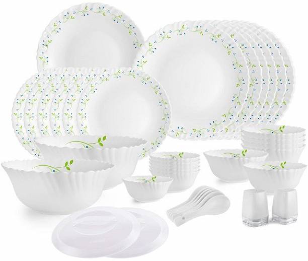 cello Pack of 37 Opalware Dazzle Tropical Lagoon-37 Dinner Set