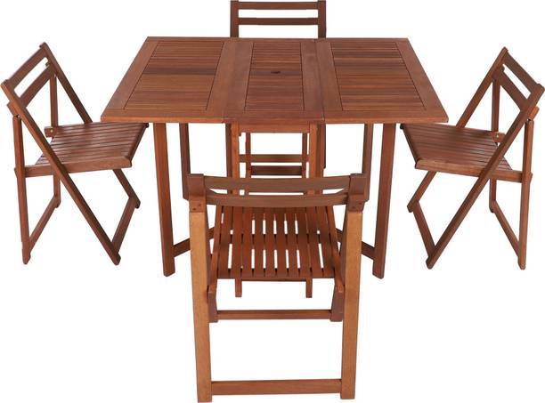 spacepanda Solid Wood Table & Chair Set
