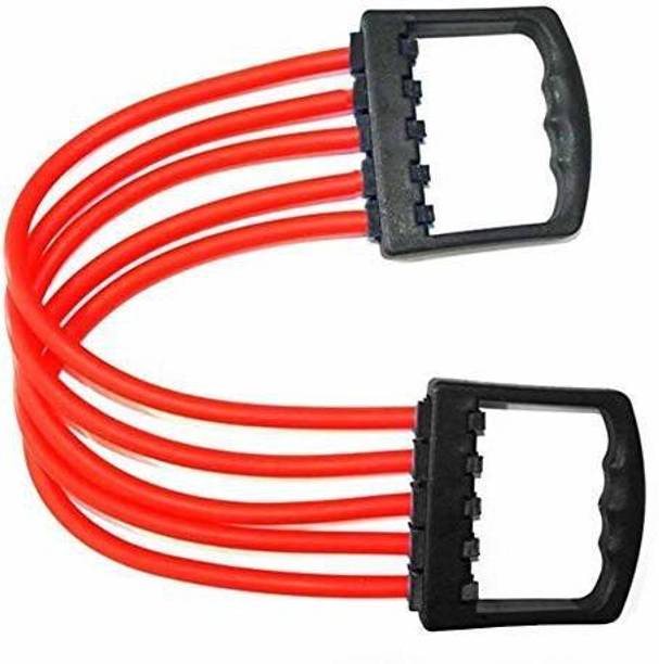 Ample Wings Adjustable Multi-Function 5 Rubber Tubes Chest Expander Resistance Tube