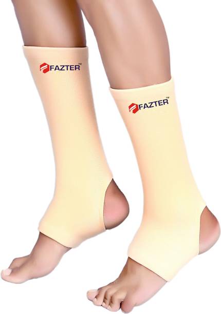 FAZTER 4D Unisex Stretchable Compression Ankle Brace Sleeves For Joint Pain Relief (Pair) Ankle Support