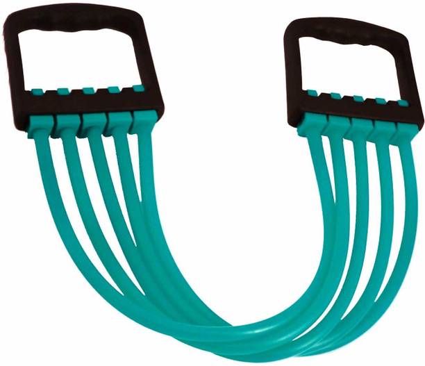 NMS TRADERS Men & Women Personal Rubber Rope Adjustable 5 SILICONE STRIPES CHEST EXPANDER Resistance Tube