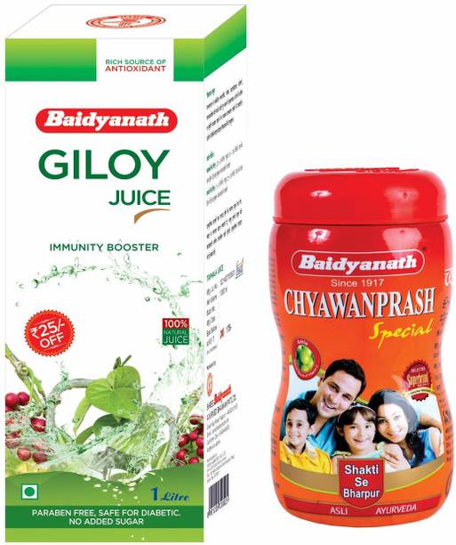 Baidyanath Giloy juice 1L & Chyawanprash Special 500gm (Combo Pack)