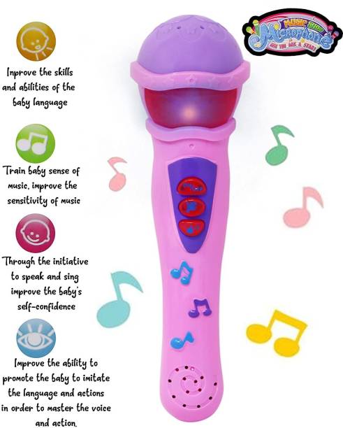 littlewish Music and 3D Light Microphone for Kids, Fashion Musical Mic
