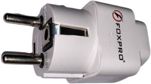 Foxpro Universal AU US UK to EU Europe Plug AC 250V Power Travel Adapter , 2PIN to 3PIN Conversion Plug Germany â?¢ France â?¢ Europe Power Plug (White) Plug Pin