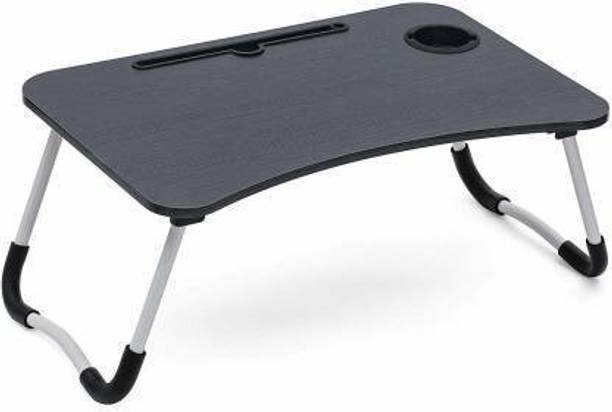 A V CREATION MATT BLACK Wood Portable Laptop Table