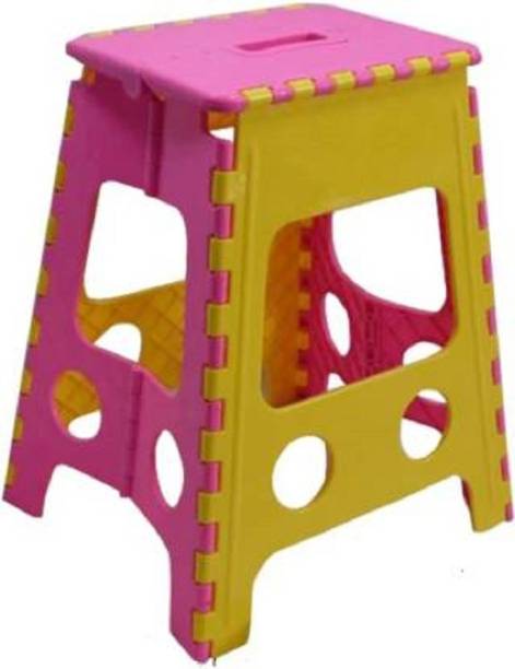 AKR 18 Inches Super Strong Folding Step Stool for Adults and Kids, Kitchen Stepping Stools, Garden Step Stool Kitchen Stool (PINK , YELLOW) Living & Bedroom Stool (PINK , YELLOW) Living & Bedroom Stool
