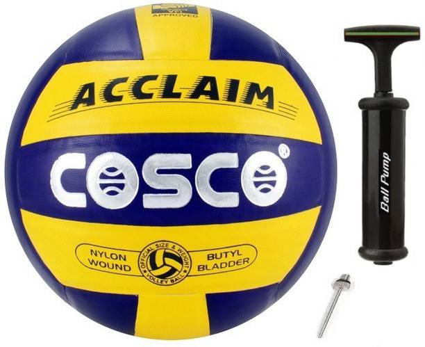 COSCO Acclaim Volleyball With Ball Pump and Niddle Volleyball - Size: 4