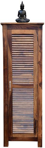 o my furniture Solid Wood 1 Door Wardrobe
