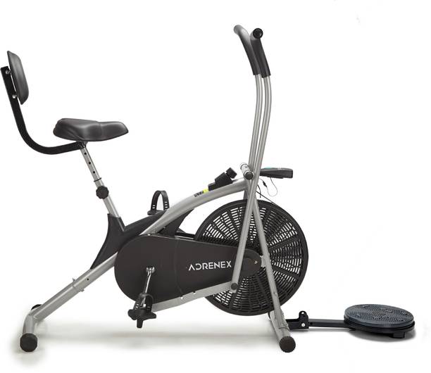 Adrenex by Flipkart AIRBIKE100BST Exercise Bicycle with Moving Handles, Back Support and Twister Dual-Action Stationary Exercise Bike