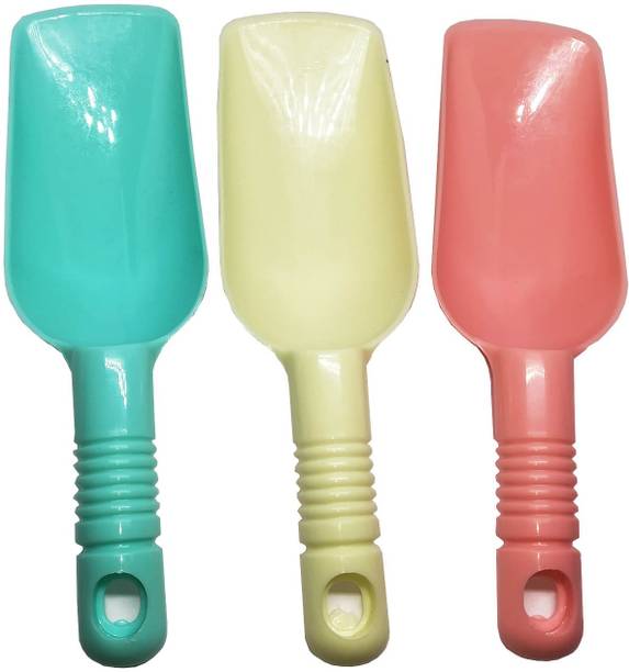 lookat Plastic Scoops/Shovel for Flour, Grain, Rice, Sugar, ice, Grocery Measuring Spoon (3) Kitchen Scoop