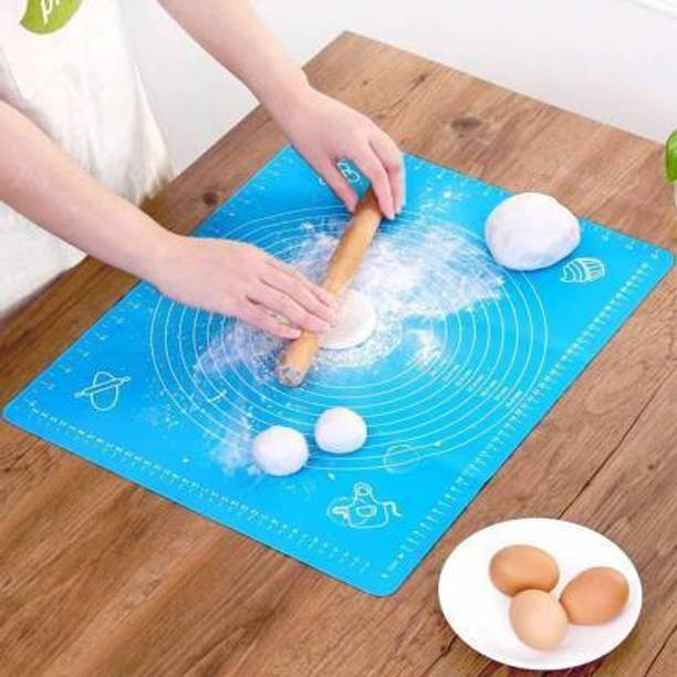 success creation Silicon Fondant Rolling Mat or Silicone Baking Sheet Large with Measurements Stretchable for Kitchen Roti Chapati Cake Pad Cooking Dough Atta Kneading Silicone Continuous Dough Maker