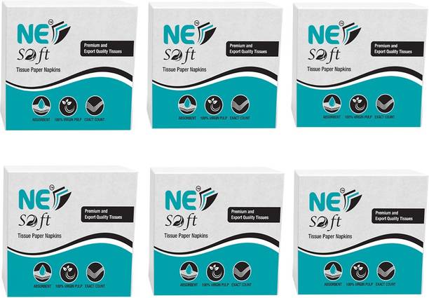 NE सॉफ्ट Soft Tissue Paper Napkin Pack of 6