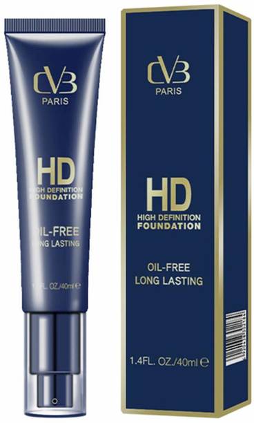 CVB C17 HD High Definition Foundation for Flawless Skin, Oil-Free Long Lasting Peptide-Based Face Makeup Cream Foundation
