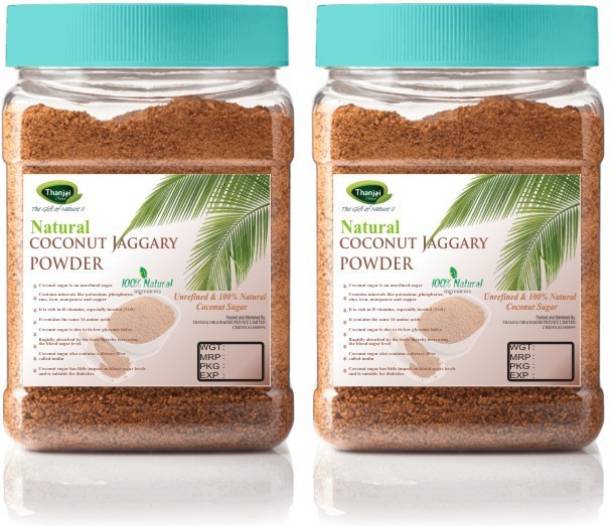 Thanjai iyerkai Coconut Sugar|Coconut Jaggery Powder 1000g Jar 100% Pure Natural Unrefined Traditional Method Made Sugar