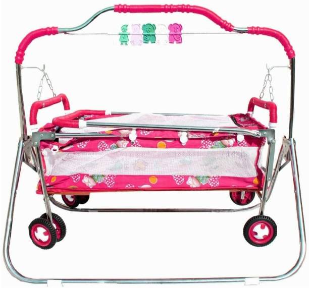 Smiley Bell STAINLESS STEEL HEAVY SWING CRADLE JHULA FOR NEWBORN BABY Bassinet