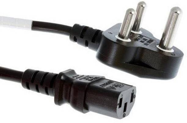 Sadow Power Cord 1.5 m Heavy Quality 1.5 meter Power Cable Cord for Monitor/CPU/PC/Computer/Printer/Desktop/SMPS Power Cable Cord Black