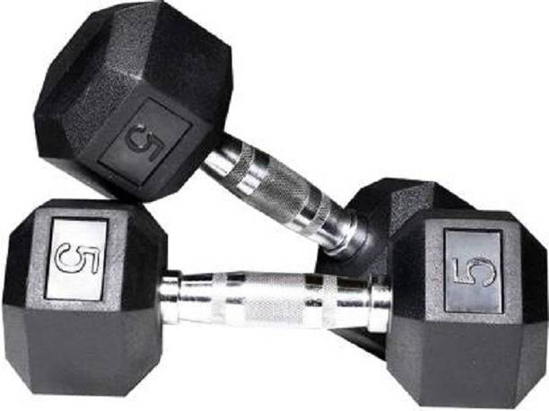 YDV set of 5KG*2 Hexagonal Fixed Weight Dumbbells GVR 62 Fixed Weight Dumbbell