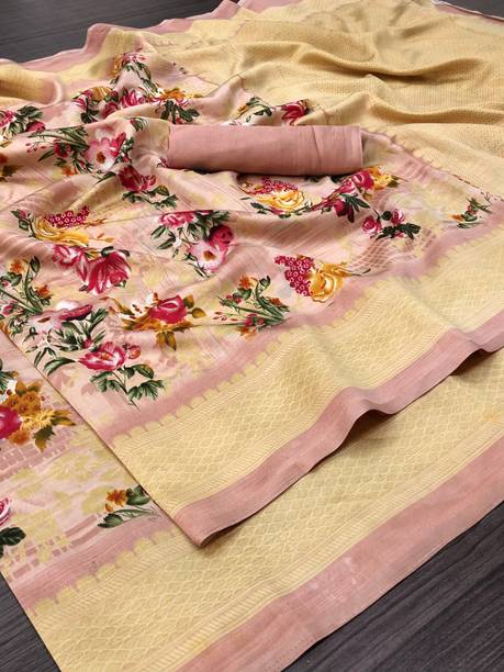 YASHIKA Printed Assam Silk Art Silk Saree - Image 6