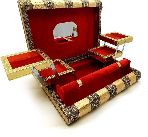 RHANDICRAFT Wooden Jewelry Box For Wedding Gift Box,Vanity Box, Bangle Box Jewelry Box, Wedding Jewelry Box, Vanity Box, Wood Jewelry Box Wedding, Wood Jewelry Box Wedding, Jewellery, Multi Purpose Vanity Box, Lockable, Wedding , Rakhi Gift Vanity Box (Multicolor) Jewelry Box, Wedding Jewelry Box, Vanity Box, Wood Jewelry Box Wedding, Wood Jewelry Box Wedding, Jewellery, Multi Purpose Vanity Box, Lockable, Wedding , Rakhi Gift Vanity Box