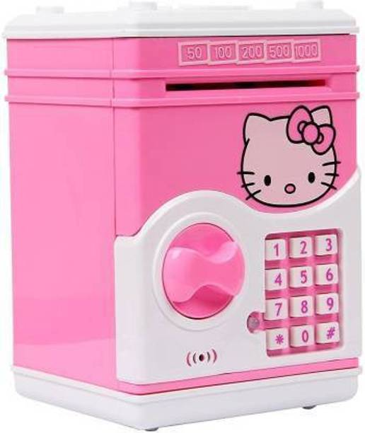 DHRUVCOLLECTION Money Safe Kids Piggy Savings ATM Bank with Electronic Lock Coin Bank Coin Bank