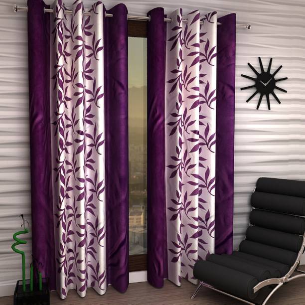 Fashion String 214 cm (7 ft) Polyester Semi Transparent Door Curtain (Pack Of 2)