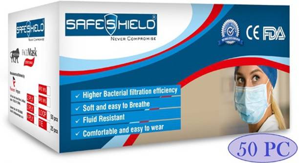 SAFESHIELD mask 50 pc pack 10056637 Reusable, Washable Surgical Mask With Melt Blown Fabric Layer