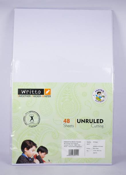 Meera Exam Paper Single Unruled Legal 65 gsm A4 paper