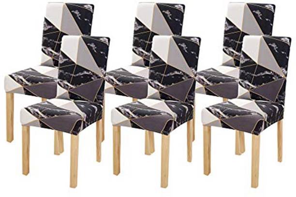 HOUSE OF QUIRK Polyester 1 Seater Chair Abstract Cover