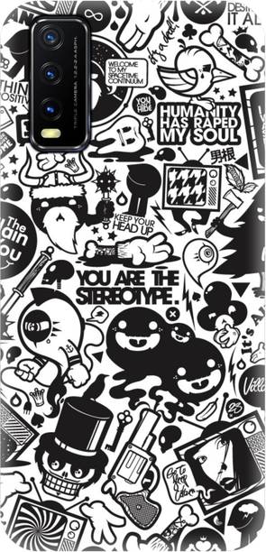 Smutty Back Cover for Vivo Y20, Vivo Y20i. Vivo Y20s, V2029, V2027, V2032 - Doodle Print