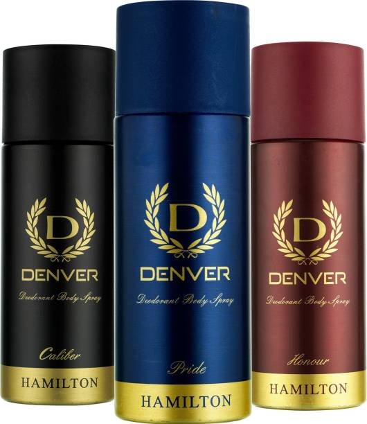 DENVER Caliber, Pride and Honour Combo Deodorant Spray  -  For Men