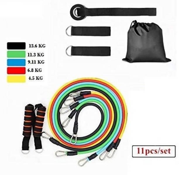 HUKBO 9 pcs Pull Rope Fitness Exercises Resistance Bands Body Stretching Resistance Tube