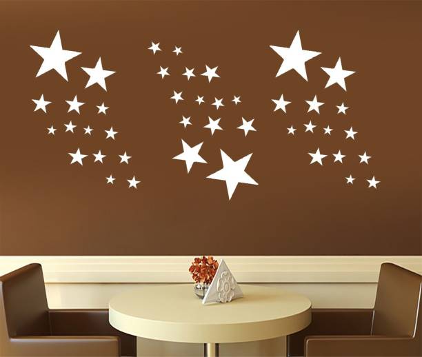 Kayra Decor for Home Wall Decoration Suitable for Room Decor and Craft (16 x 24-IN) KHSNT052 Shining Stars Wall Design Stencils (Size: 16" X 24") Beautiful Wall Stencil