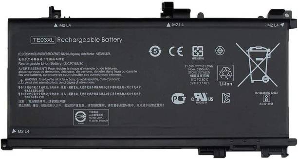 MACKTECH TE03XL Battery TE03061XL for HP Omen 15-ax000:15-ax033dx 15-ax210nr 15-ax001ns;HP Pavilion 15-bc000:15-bc008tx and More 849910-850 849570-541 542 543 HSTNN-UB7A TPN-Q173-11.55V 61.6Wh 3-Cell 3 Cell Laptop Battery