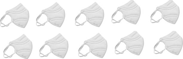SWASA N95 Mask FFP2 - PM 0.3 um | Reusable N95 Mask Without Valve (White Color, Pack of 10) N95 Mask FFP2 - PM 0.3 um | Reusable N95 Mask Without Valve (White Color, Pack of 10)