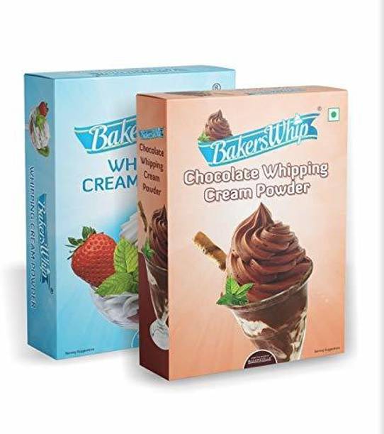 बेकर्सवाइप Whipping Cream Powder Combo - (Vanilla 450g & Chocolate 450g) - (Pack of 2) टॉपिंग